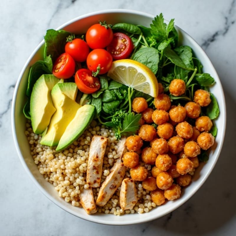 Crispy Roasted Chickpea Power Bowl with Fresh Herbs