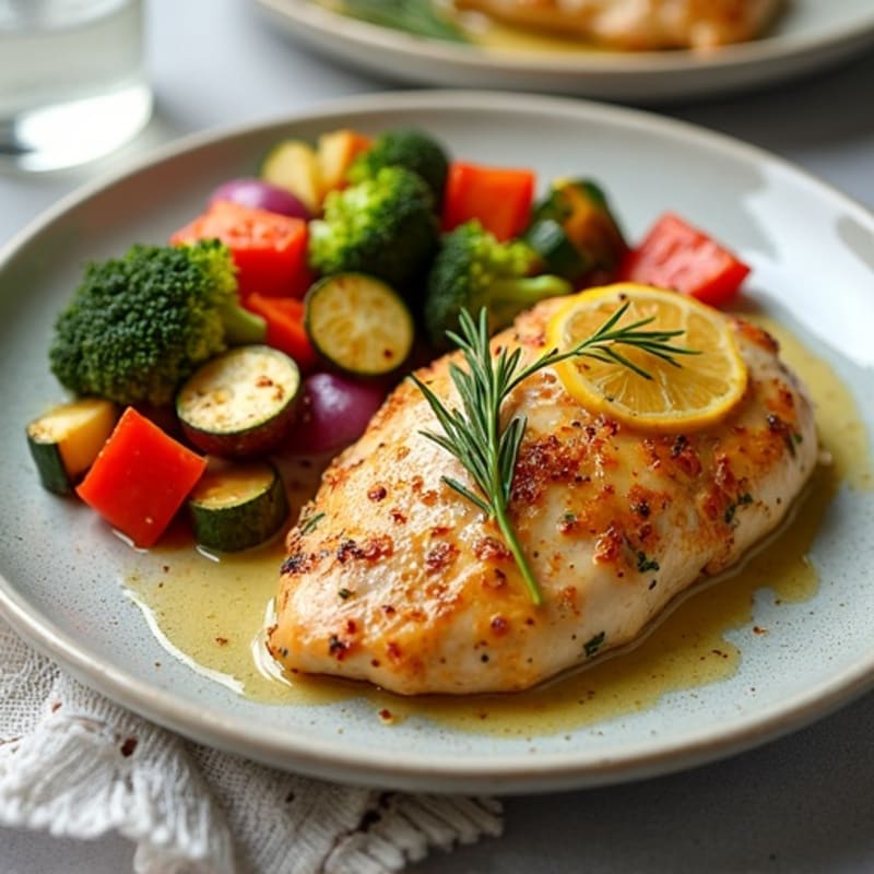 Sheet Pan Lemon-Garlic Chicken and Crispy Roasted Vegetables
