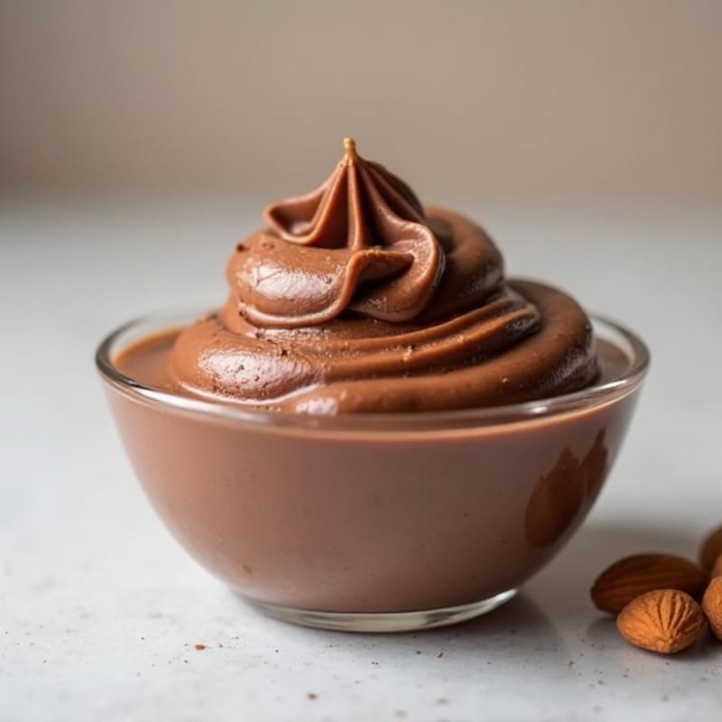 Silky Chocolate Protein Pudding with Almond Butter Swirl