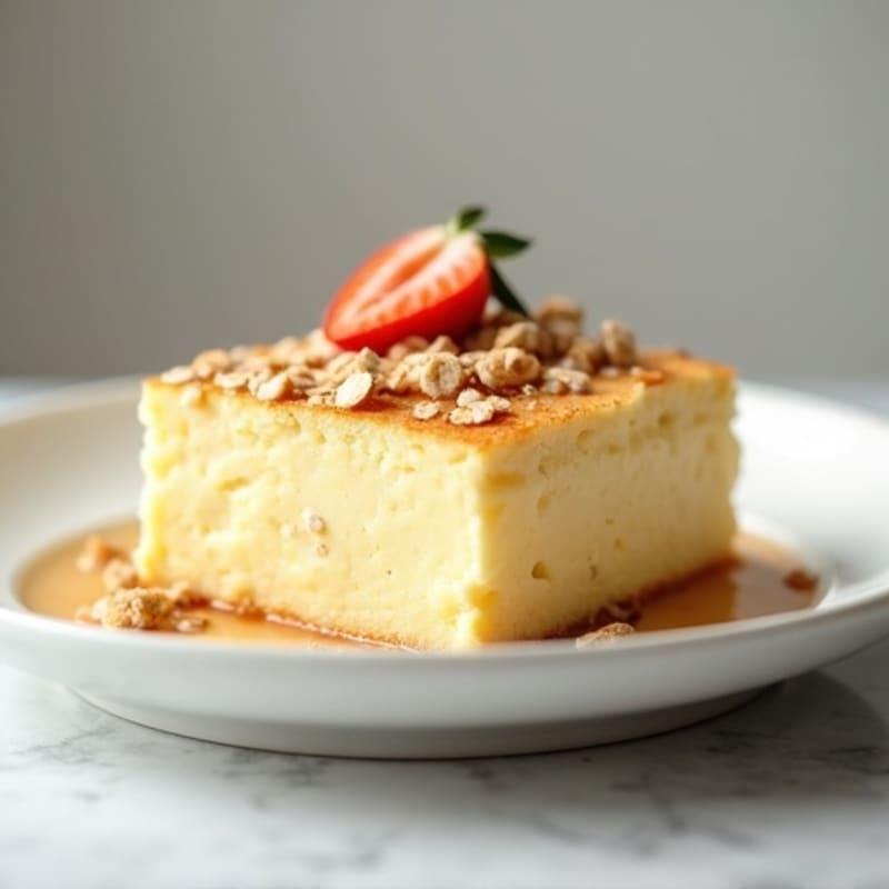Protein-Packed Vanilla Bean Custard Cake