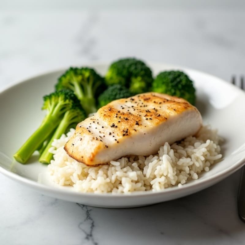 Simple Poached Chicken with Steamed Rice