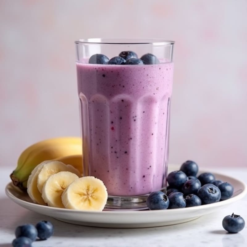 Creamy Blueberry Banana Protein Smoothie