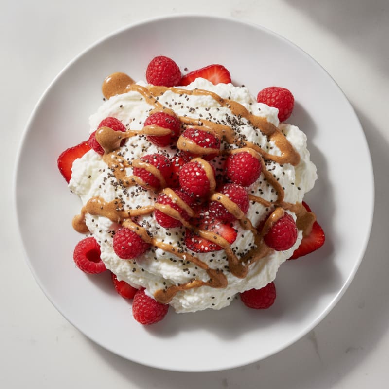 Silky Greek Yogurt Protein Mousse with Berries