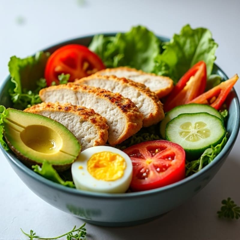 Crisp Avocado and Grilled Chicken Salad Bowl