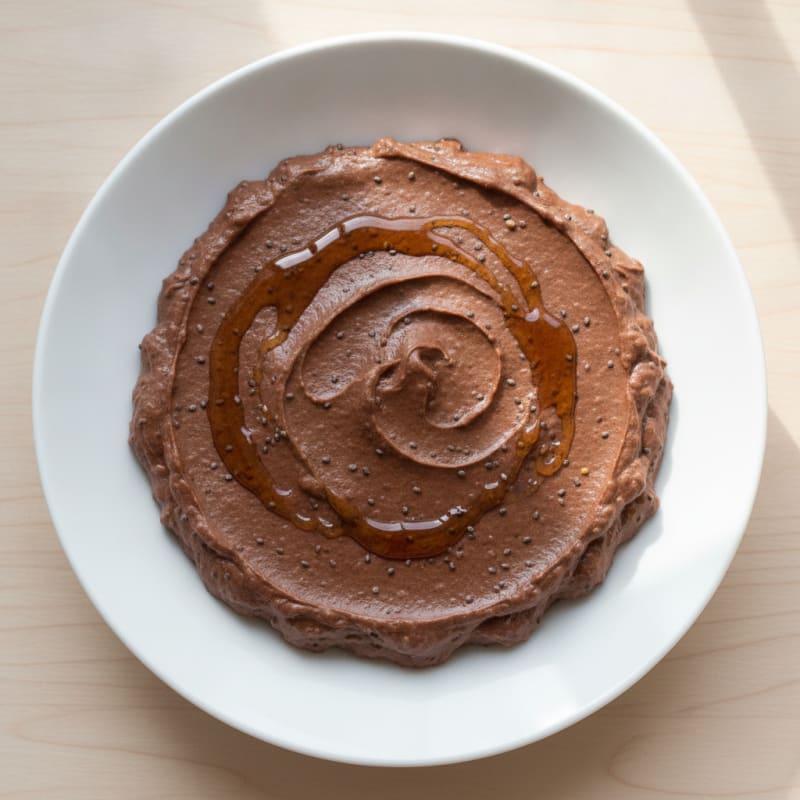 Silky Chocolate Protein Pudding with Chia Seeds