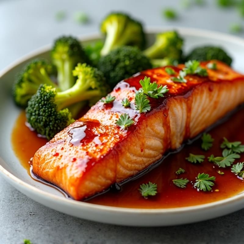 Teriyaki Glazed Salmon with Roasted Broccoli