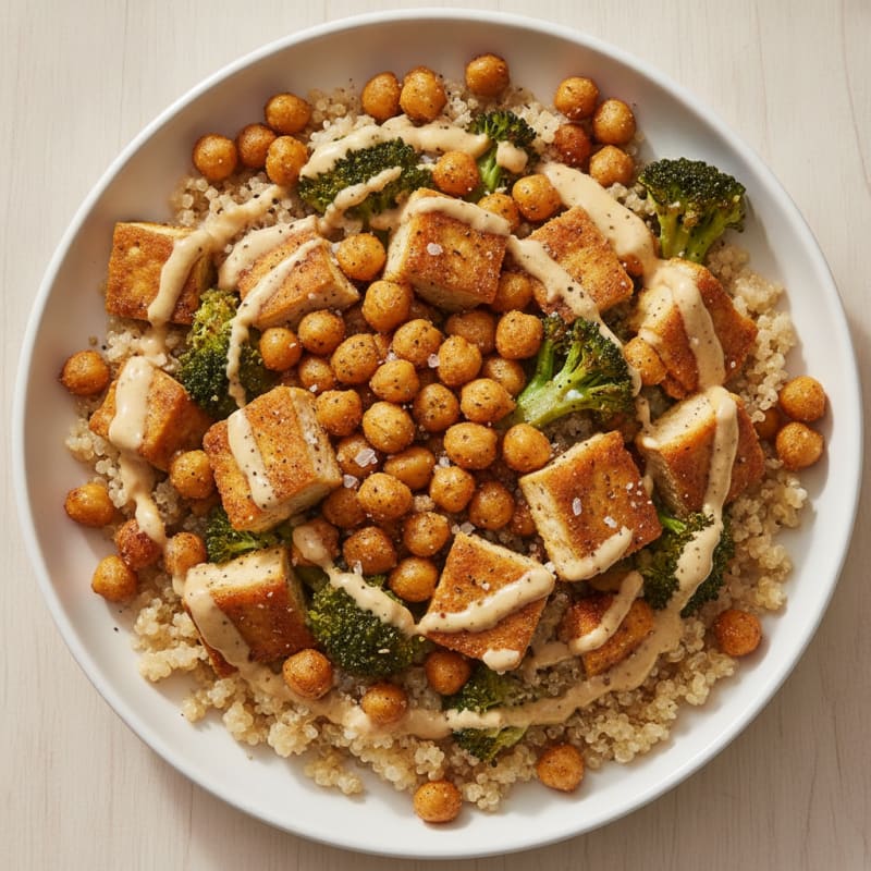 Roasted Vegetable and Chickpea Bowl