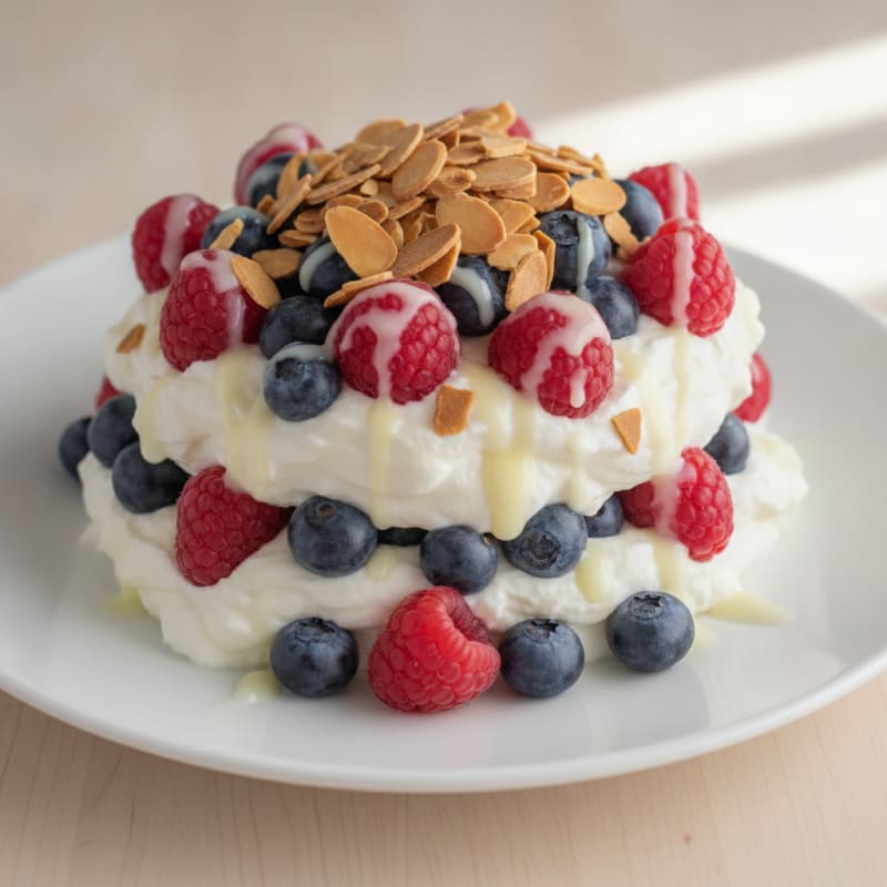 Creamy Greek Yogurt and Whey Protein Parfait with Berries