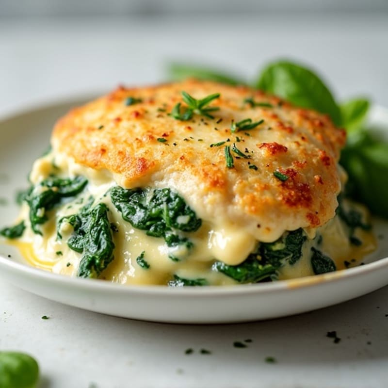 Creamy Spinach Artichoke Chicken Bake