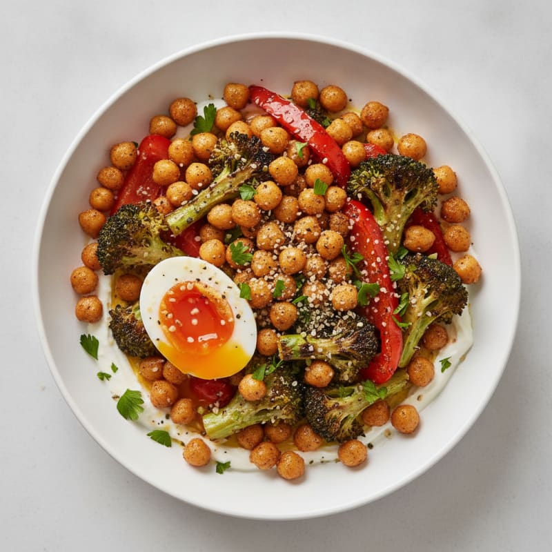 Roasted Vegetable and Chickpea Bowl