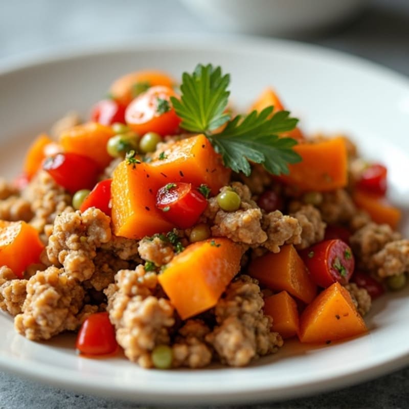 Ground Chicken and Roasted Sweet Potato Hash