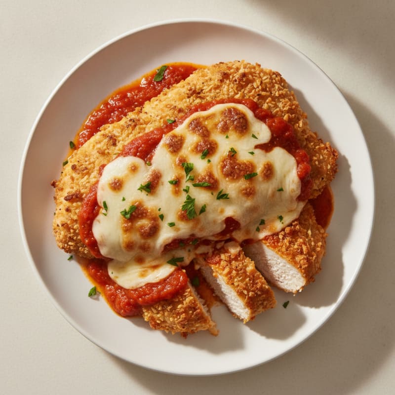 Parmesan-Crusted Chicken with Marinara Sauce