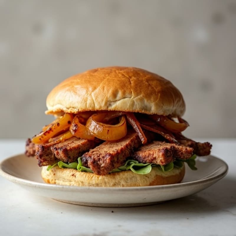 Lean Smoked Brisket Sandwich with Caramelized Onions