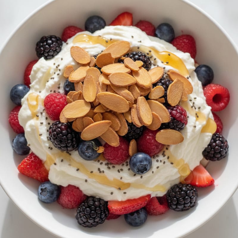 Creamy Greek Yogurt Protein Parfait with Mixed Berries