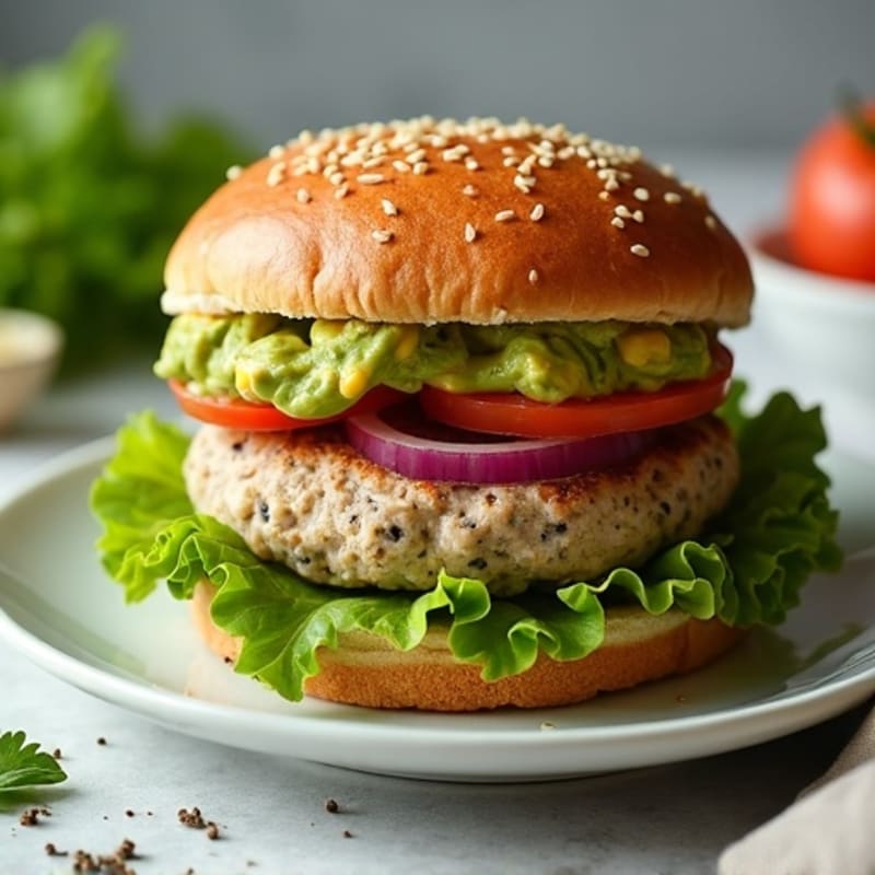 Herb-Seasoned Turkey Burger with Avocado Smash