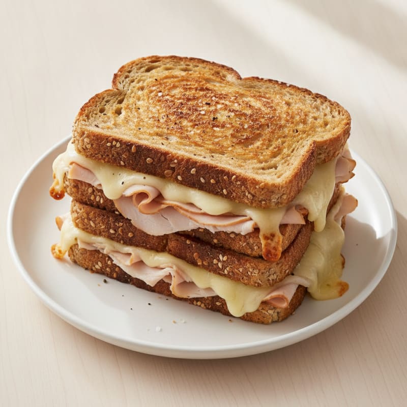 Triple-Decker Grilled Cheese Sandwich