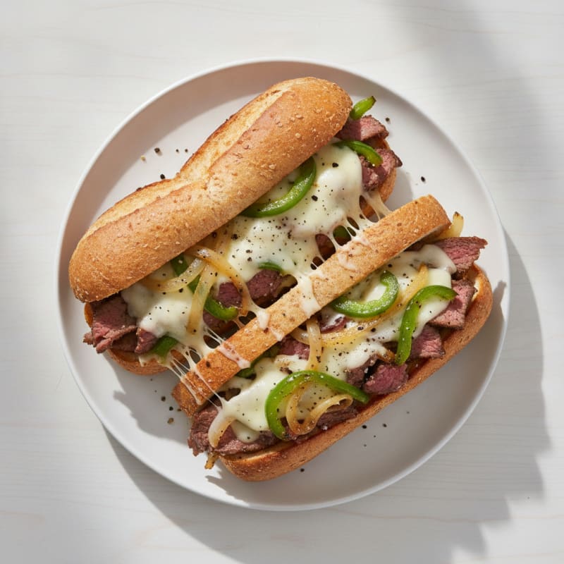 Classic Philly Cheesesteak Sandwich