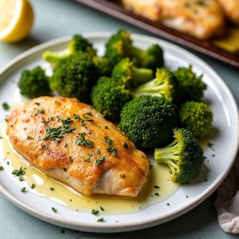 Sheet Pan Lemon Herb Chicken and Crispy Roasted Broccoli