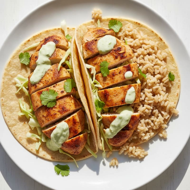 Chili-Lime Chicken Tacos with Rice