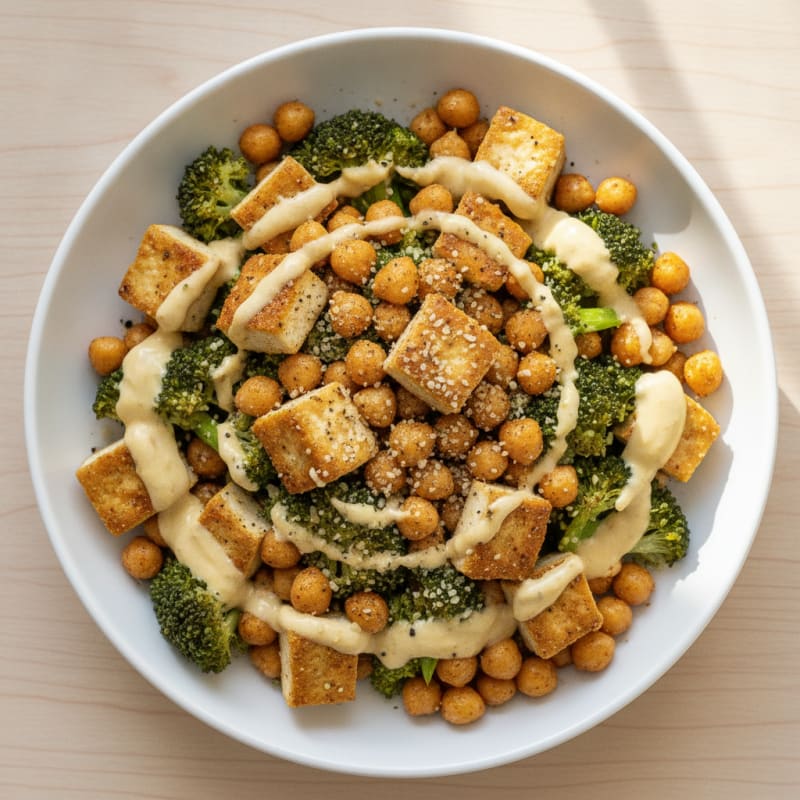 Roasted Vegetable and Chickpea Bowl