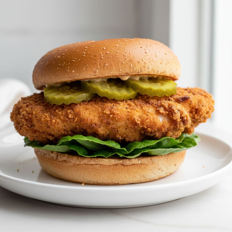 Buttermilk Fried Chicken Sandwich with Pickles