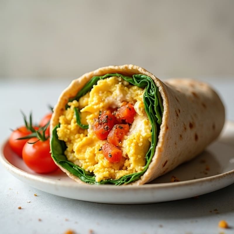 Protein-Packed Egg and Turkey Breakfast Burrito
