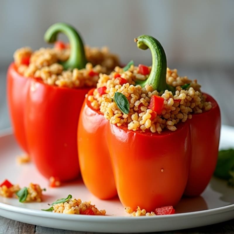 Protein-Packed Turkey and Quinoa Stuffed Bell Peppers