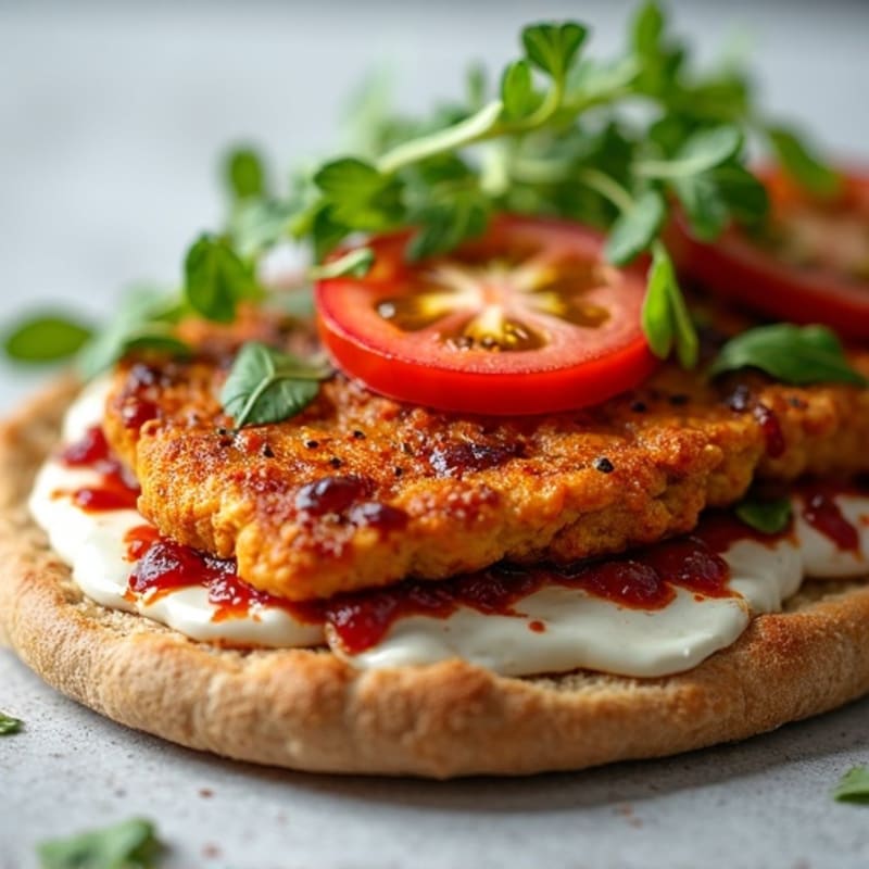 Crispy BBQ Ranch Chicken Flatbread