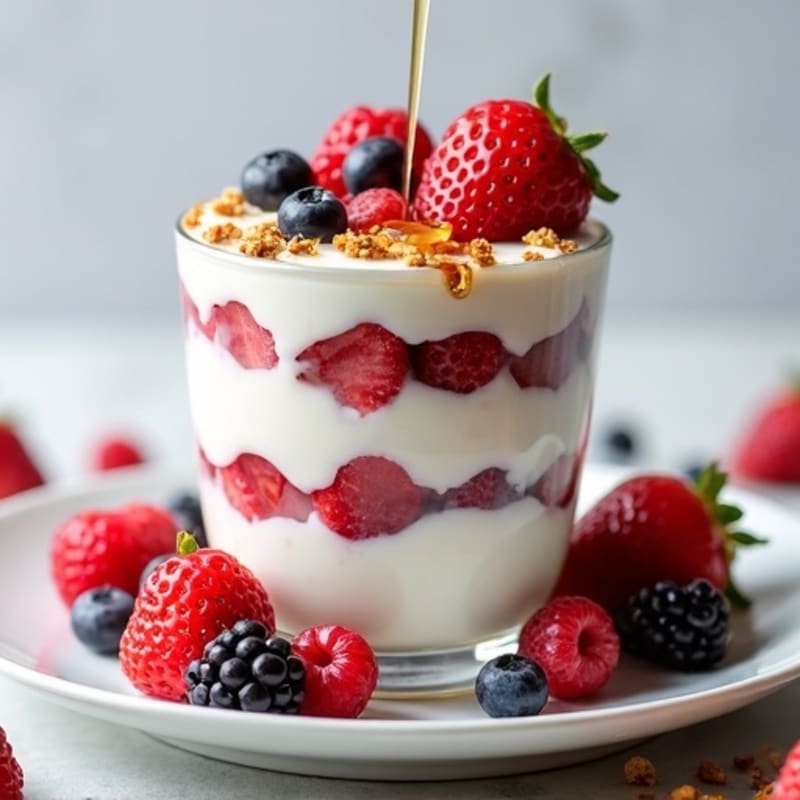 Creamy Greek Yogurt Protein Parfait with Mixed Berries