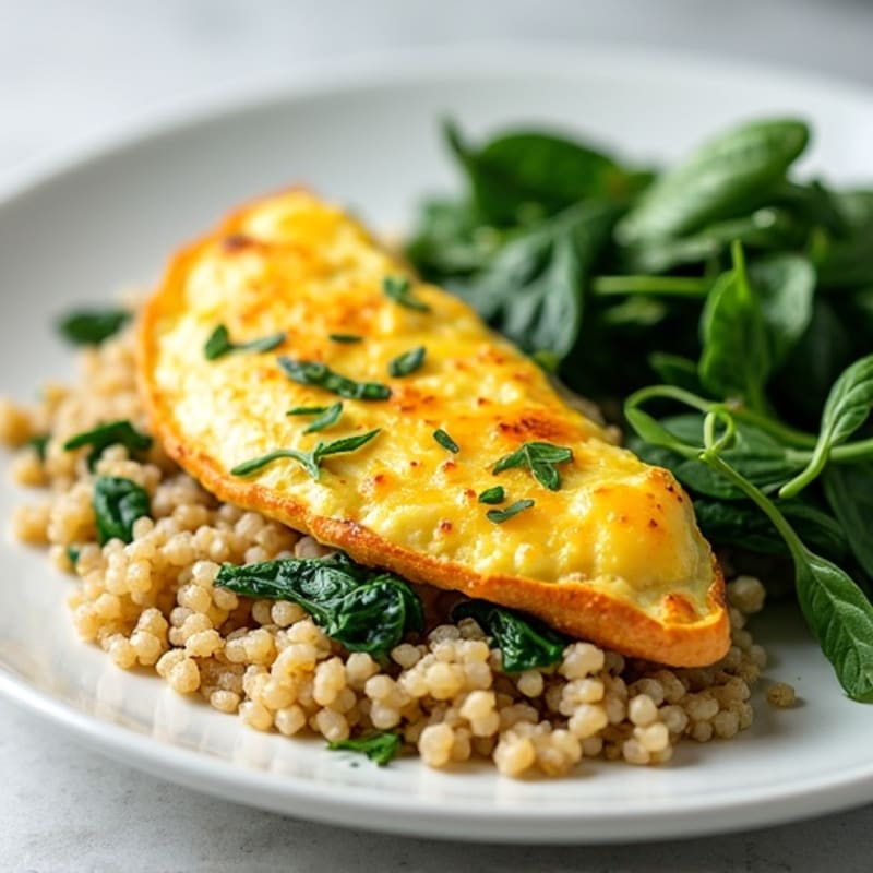 Egg White Scramble with Spinach and Turkey Breast