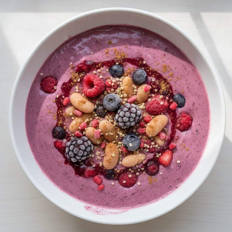 Creamy Berry Hemp Seed Smoothie