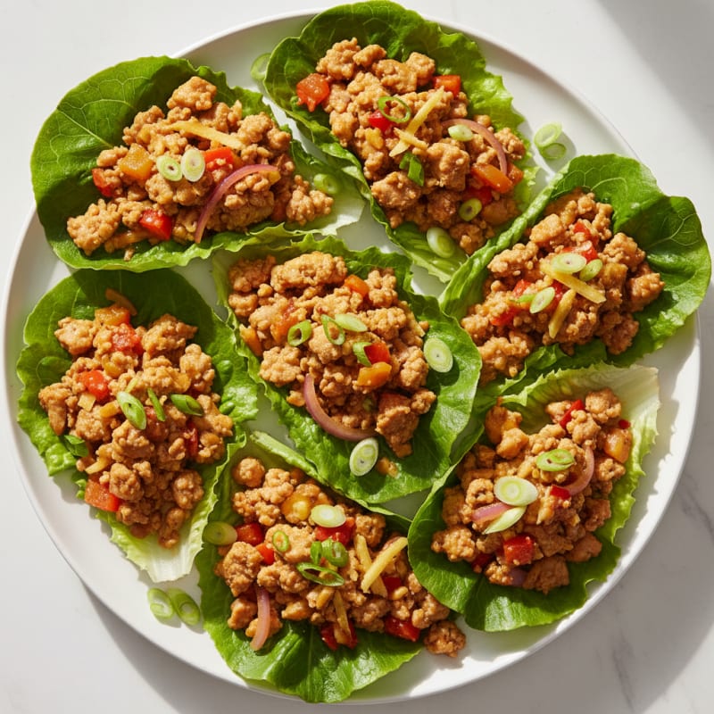 Zesty Turkey Mince Lettuce Wraps