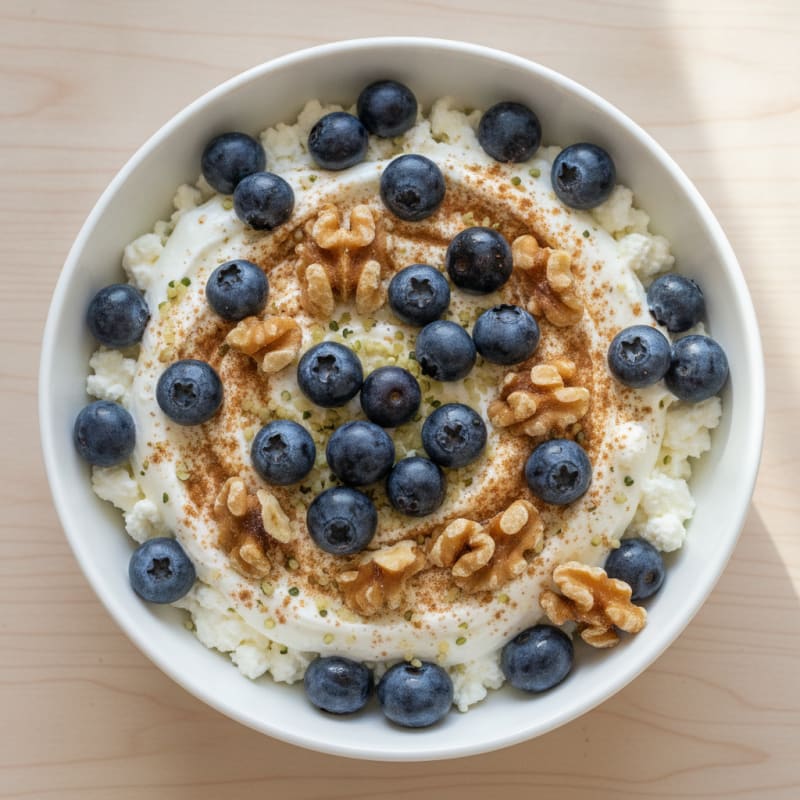 Blueberry Yogurt Cottage Cheese Power Bowl