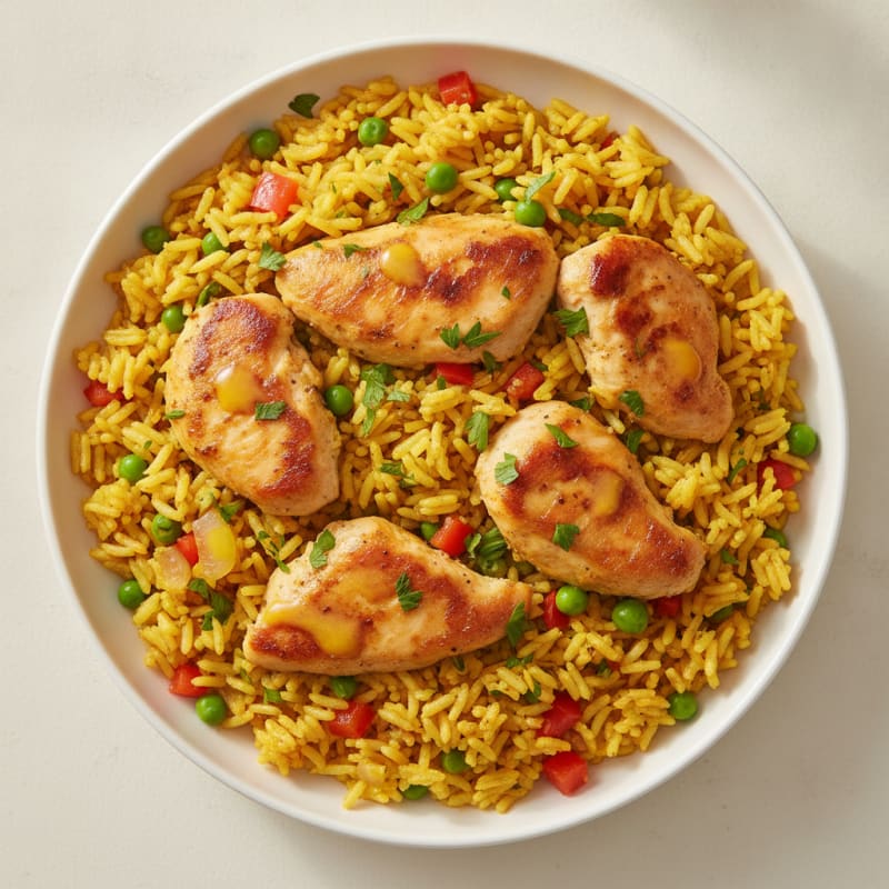 Saffron Chicken and Yellow Rice