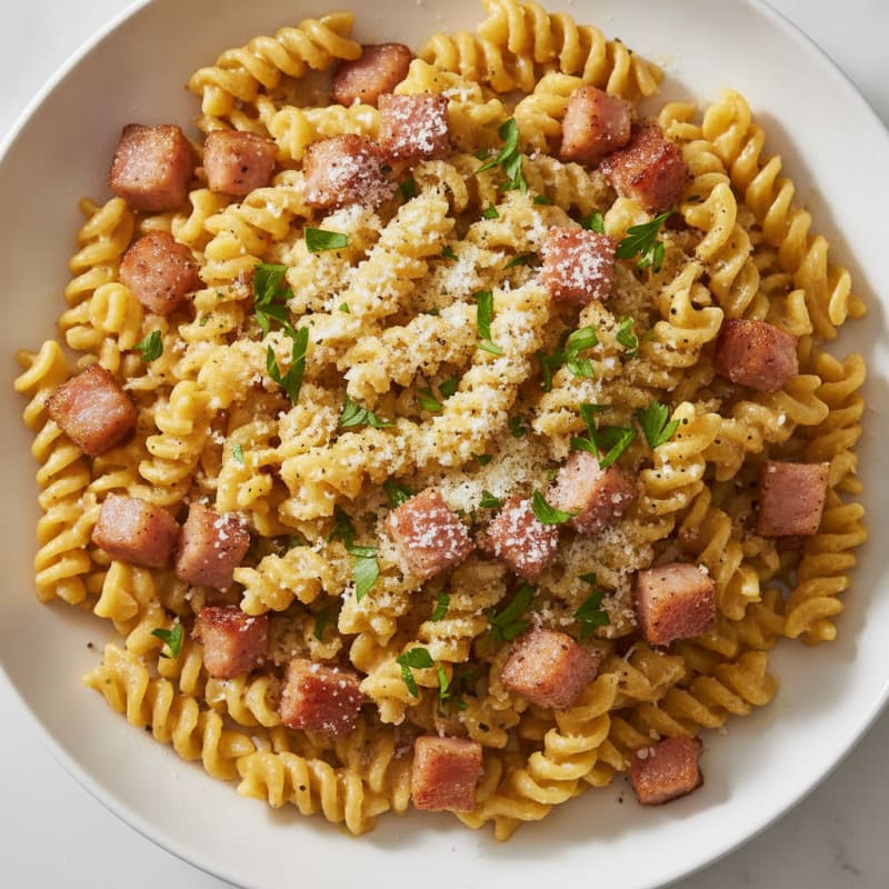 Protein-Packed Chickpea Pasta Carbonara