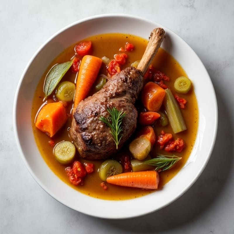 Slow-Cooked Tender Lamb Shank Stew