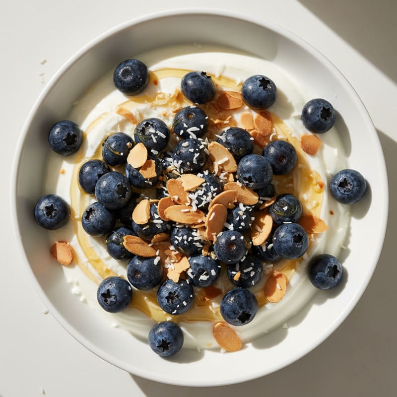 Creamy Greek Yogurt Bowl with Berries and Almonds