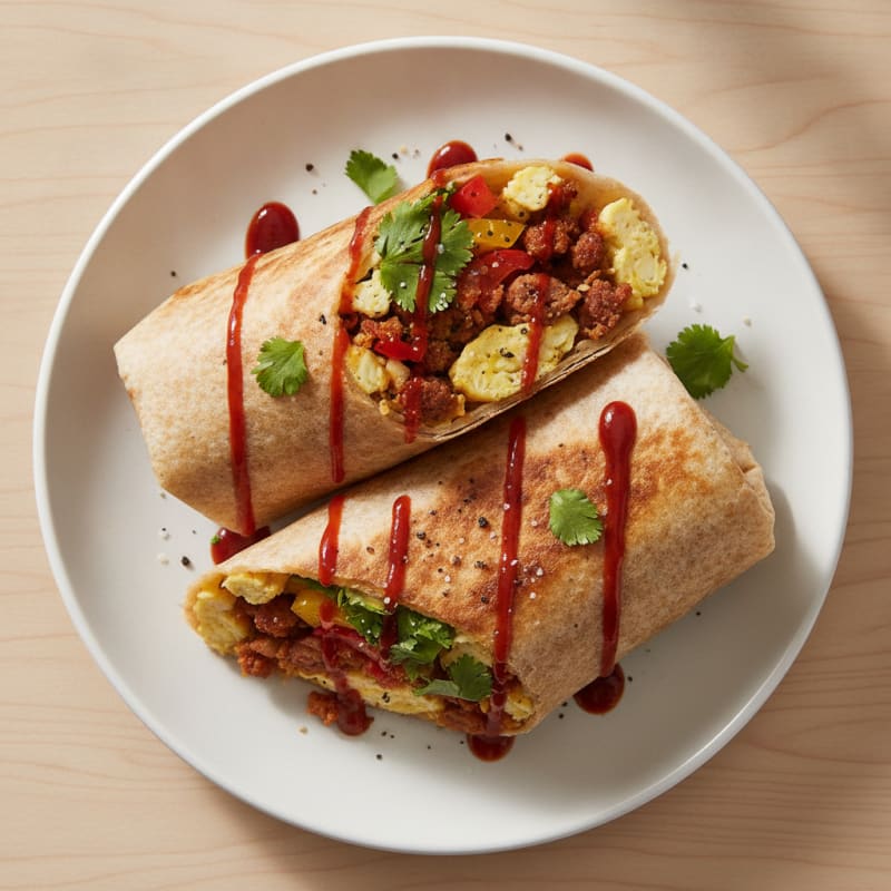 Hearty Chorizo and Egg Breakfast Burrito