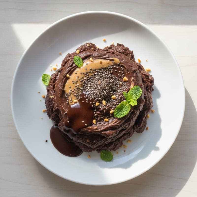 Silky Chocolate Protein Pudding with Chia Seeds
