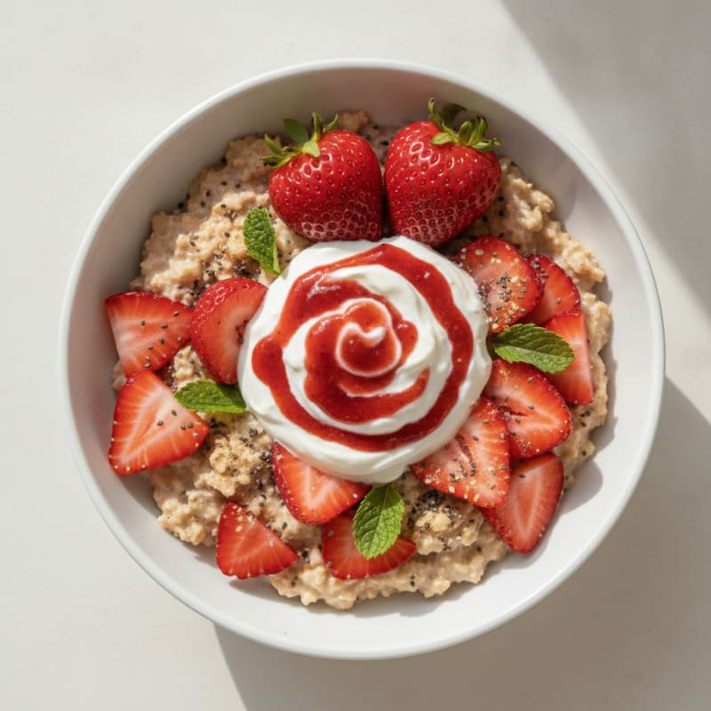 Strawberry Shortcake Overnight Oats