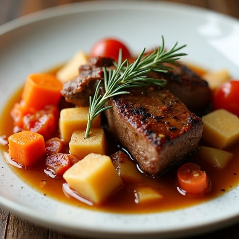 Hearty Tender Lamb Shank Stew with Root Vegetables