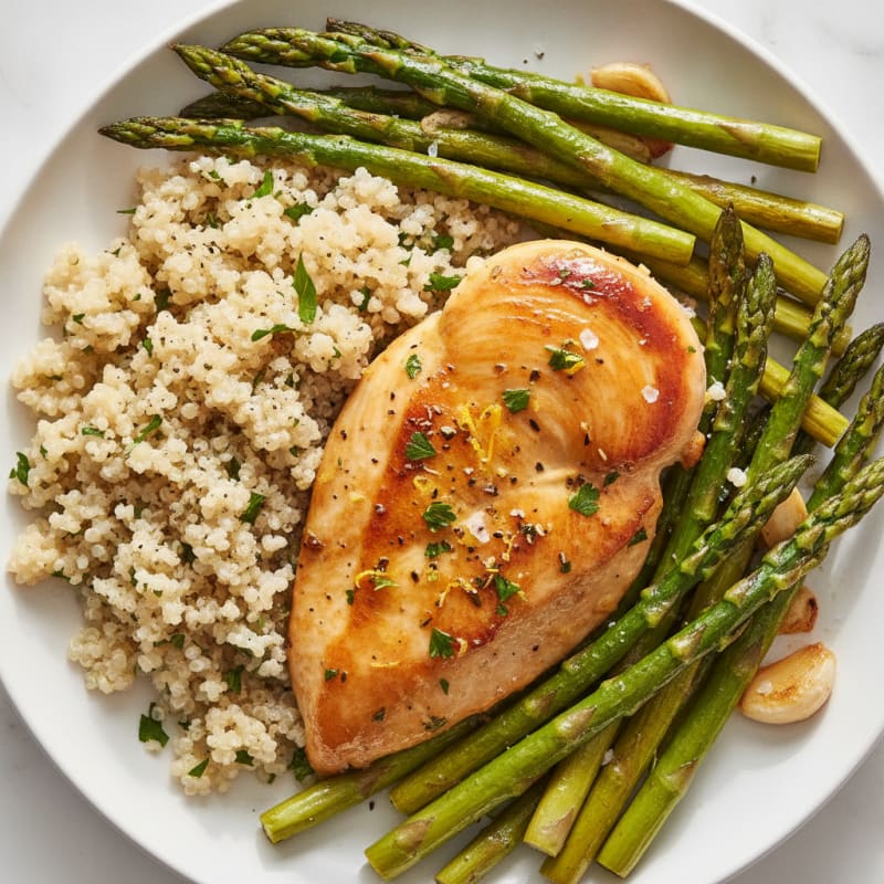 Lemon Herb Chicken with Roasted Asparagus
