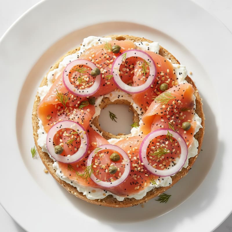 Smoked Salmon Everything Bagel