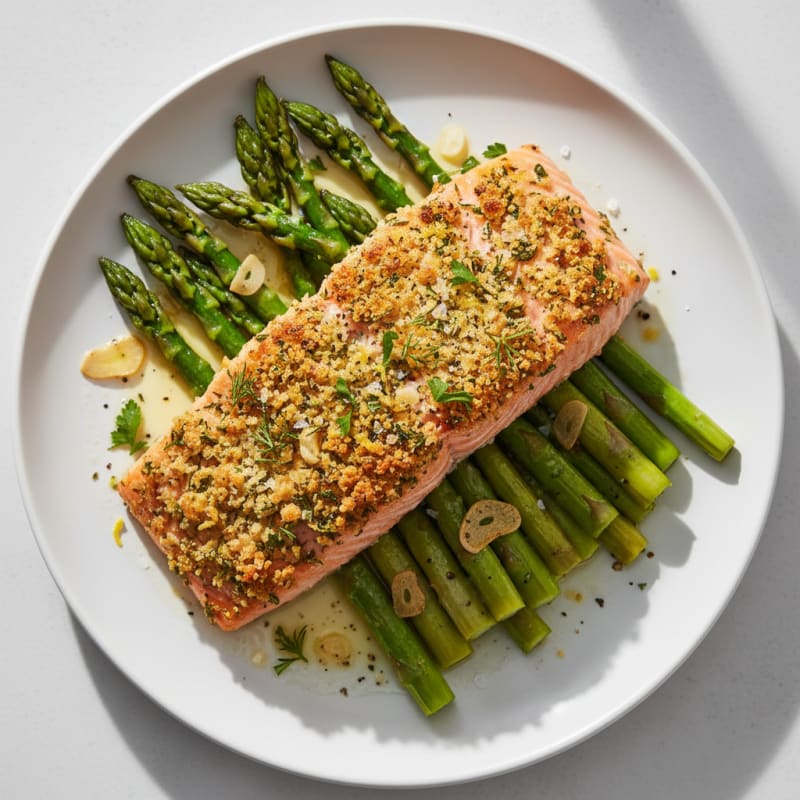 Lemon-Herb Roasted Salmon with Asparagus