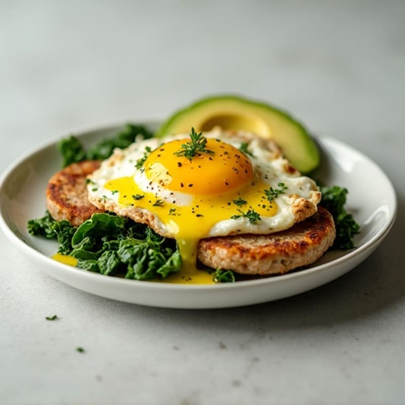 Egg White Scramble with Spinach and Turkey Sausage