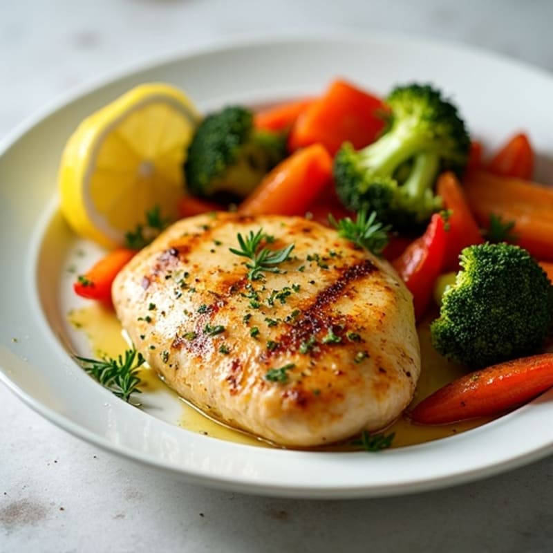 Lemon Herb Roasted Chicken with Roasted Vegetables