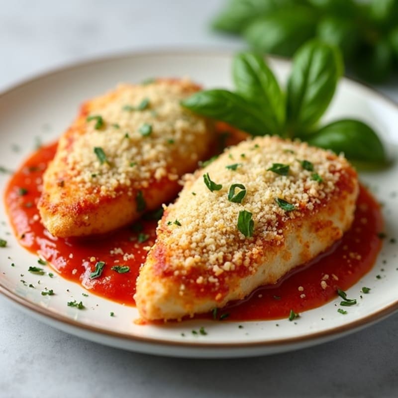 Crispy Baked Chicken Parmesan with Fresh Herbs
