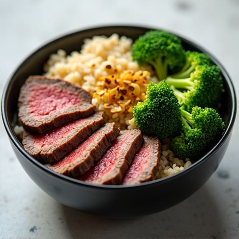Ginger-Garlic Beef and Broccoli Rice Bowl