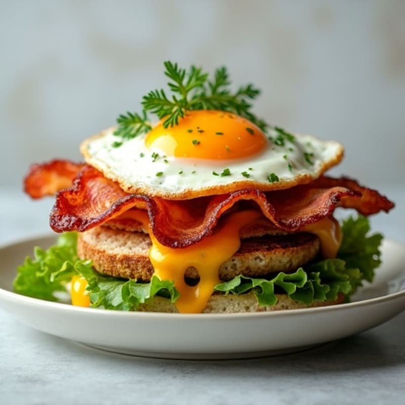 Crispy Turkey Bacon Lettuce Stack with Herb Aioli