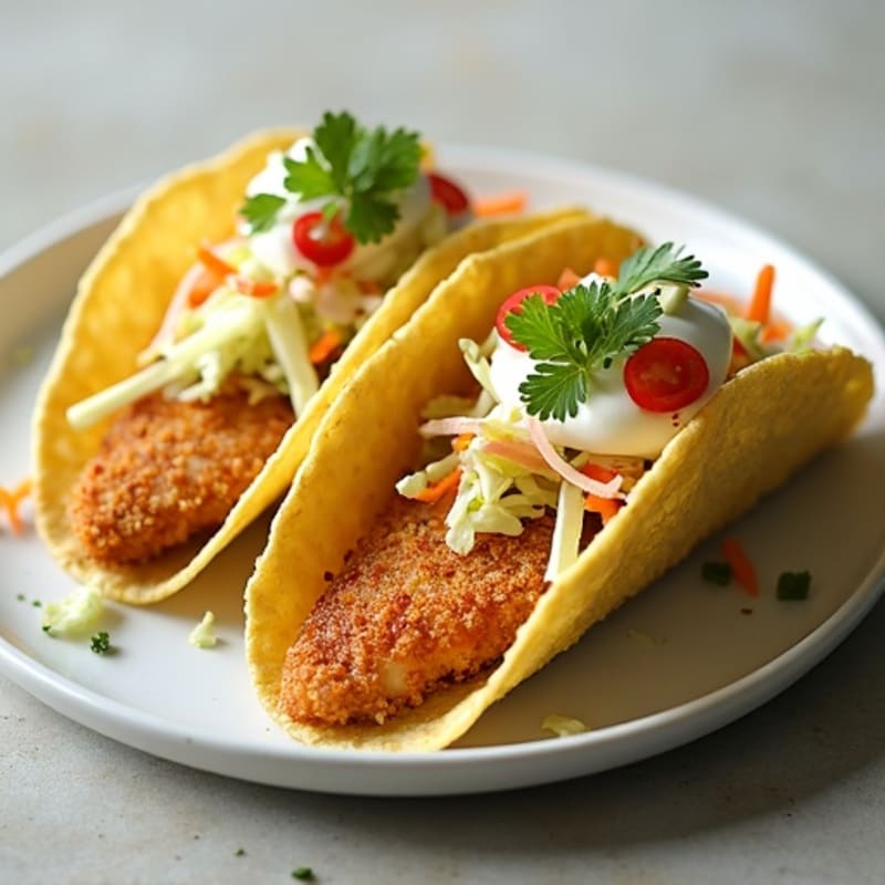 Crispy Baked Fish Tacos with Lime Slaw
